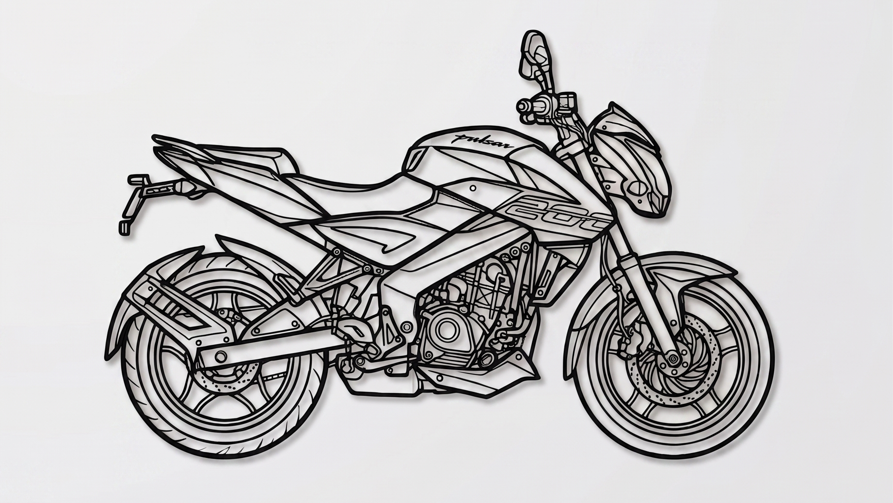 Bajaj Pulsar NS200  SIDE VIEW