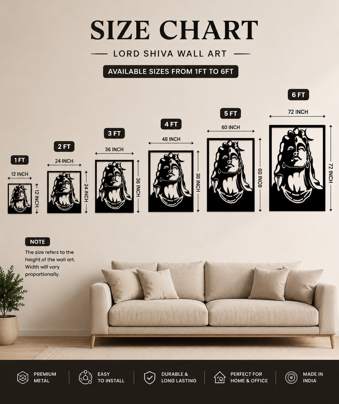 Divine Shiva Aura – Metal Wall Art