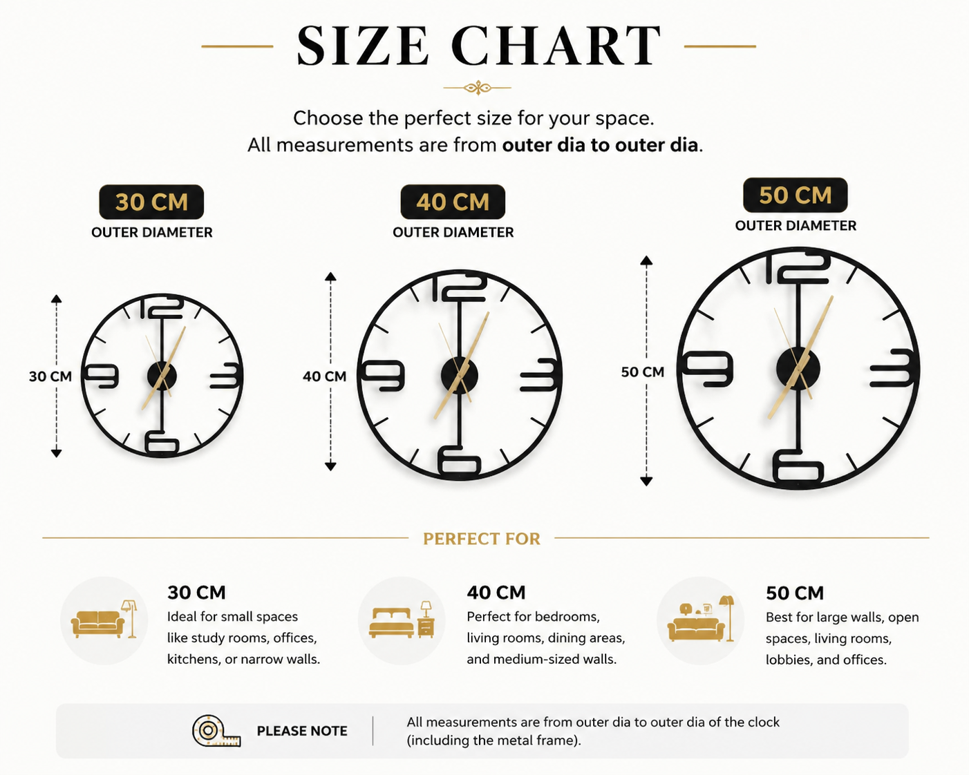 ChronoLine Minimal Metal Wall Clock