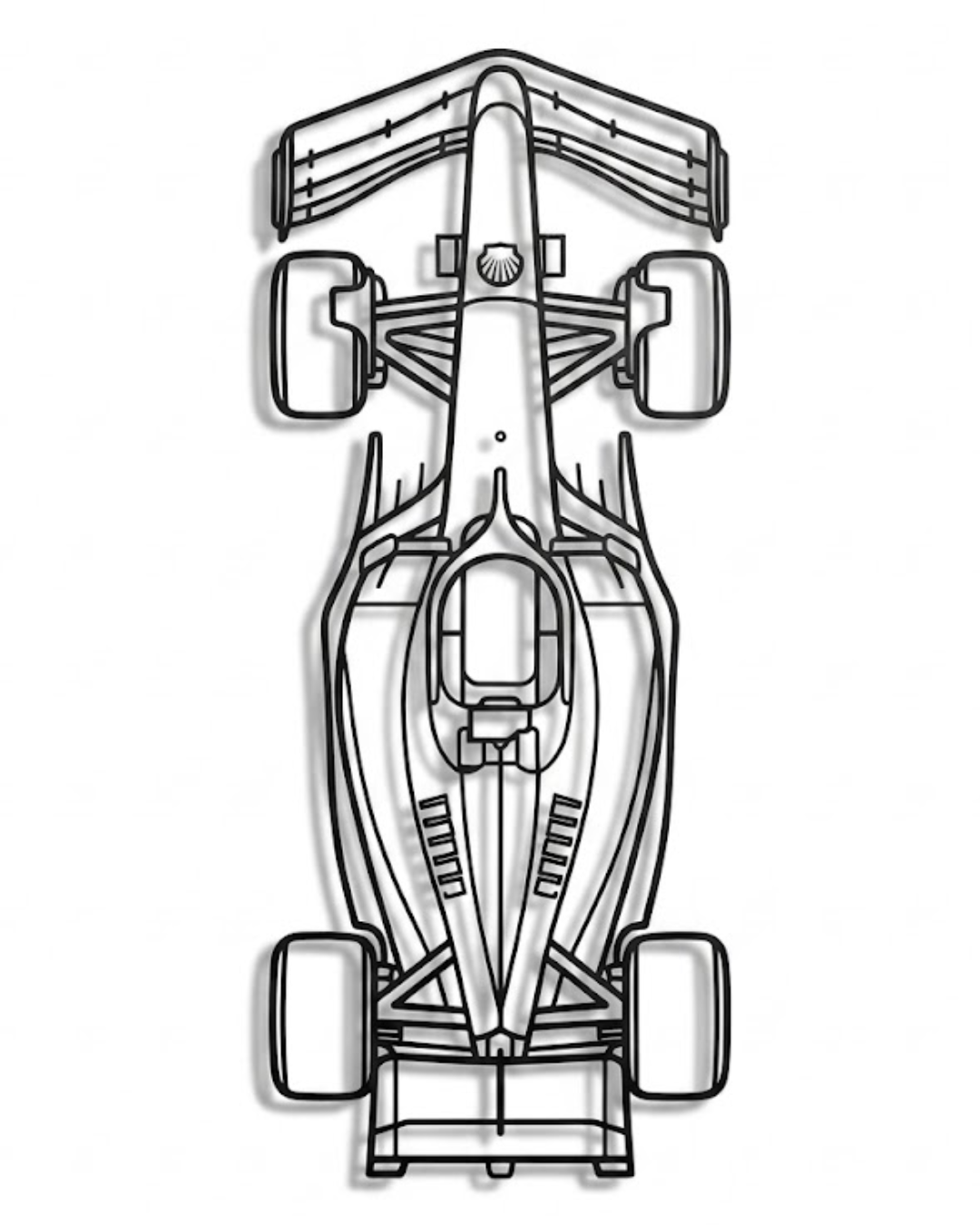 F1 CAR MODEL Ferrari SF-24 → 2024 top view