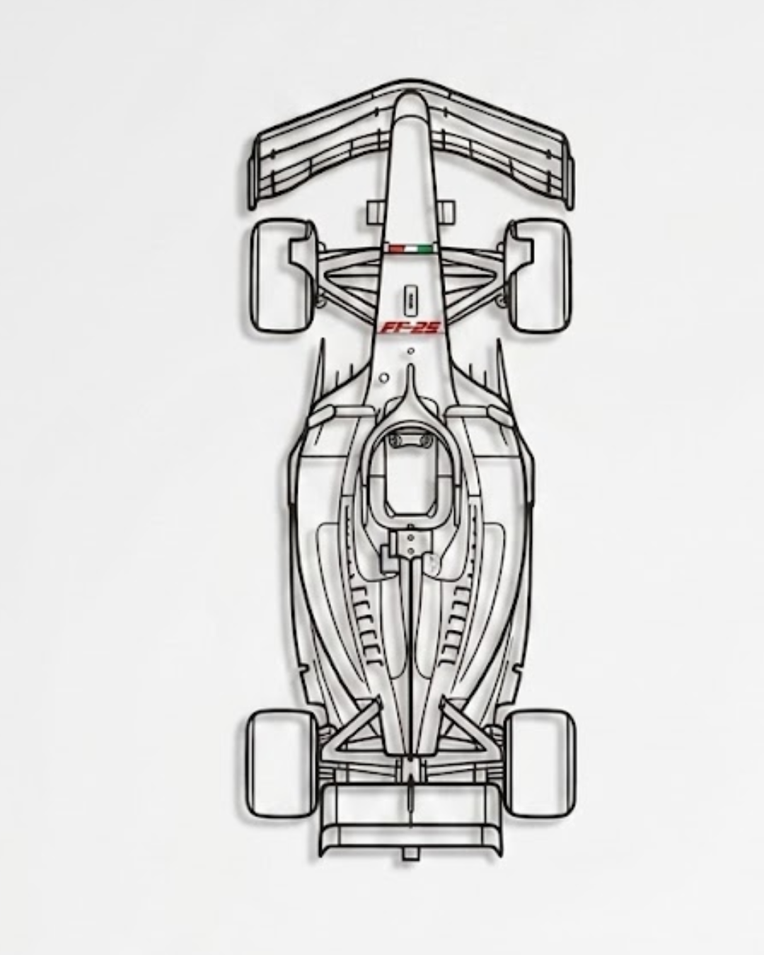 F1 CAR MODEL Ferrari SF-25 → 2025–2026 top view