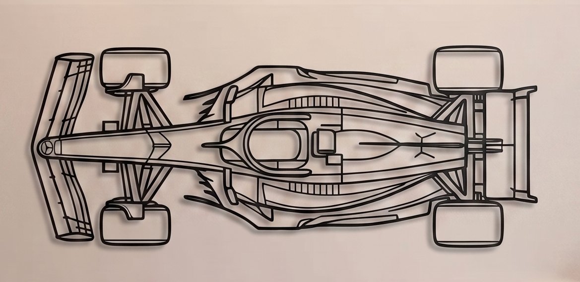 F1 Mercedes MODEL  W14 → 2023 TOP VIEW