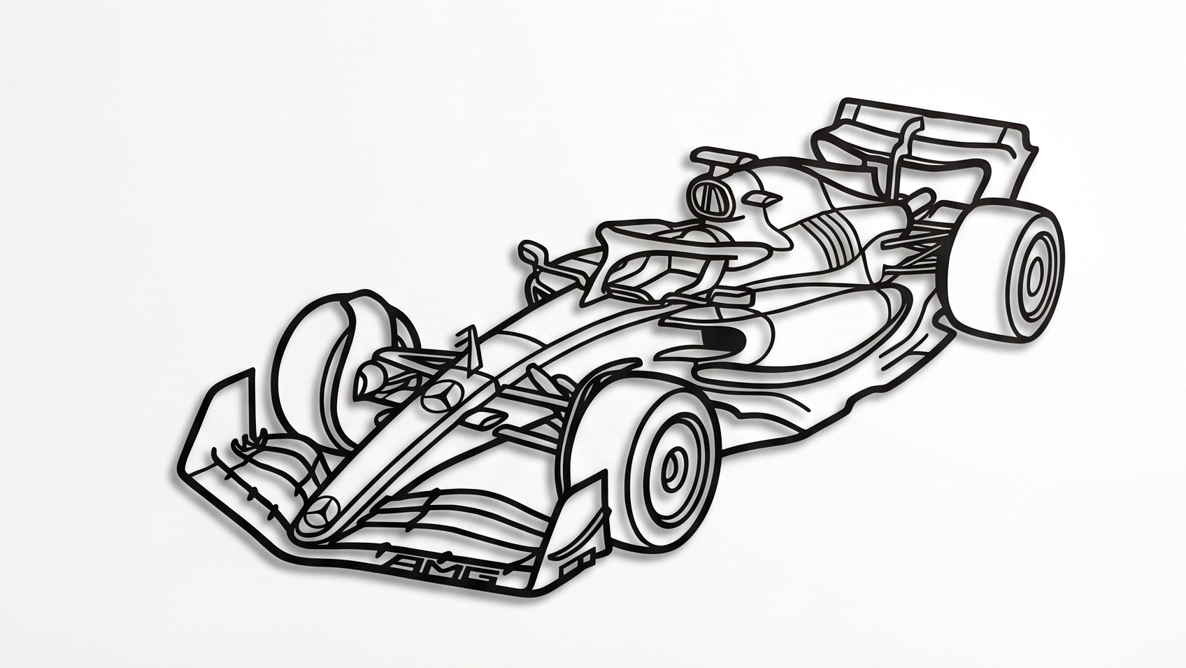 F1 Mercedes MODEL  W16 → 2025–2026 3/4 VIEW