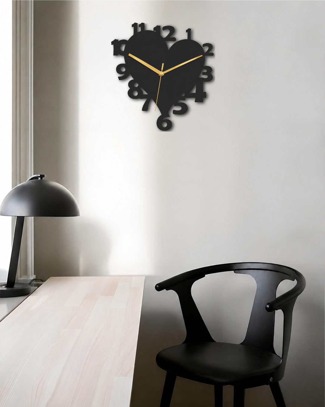 Heart Elegance Metal Wall Clock