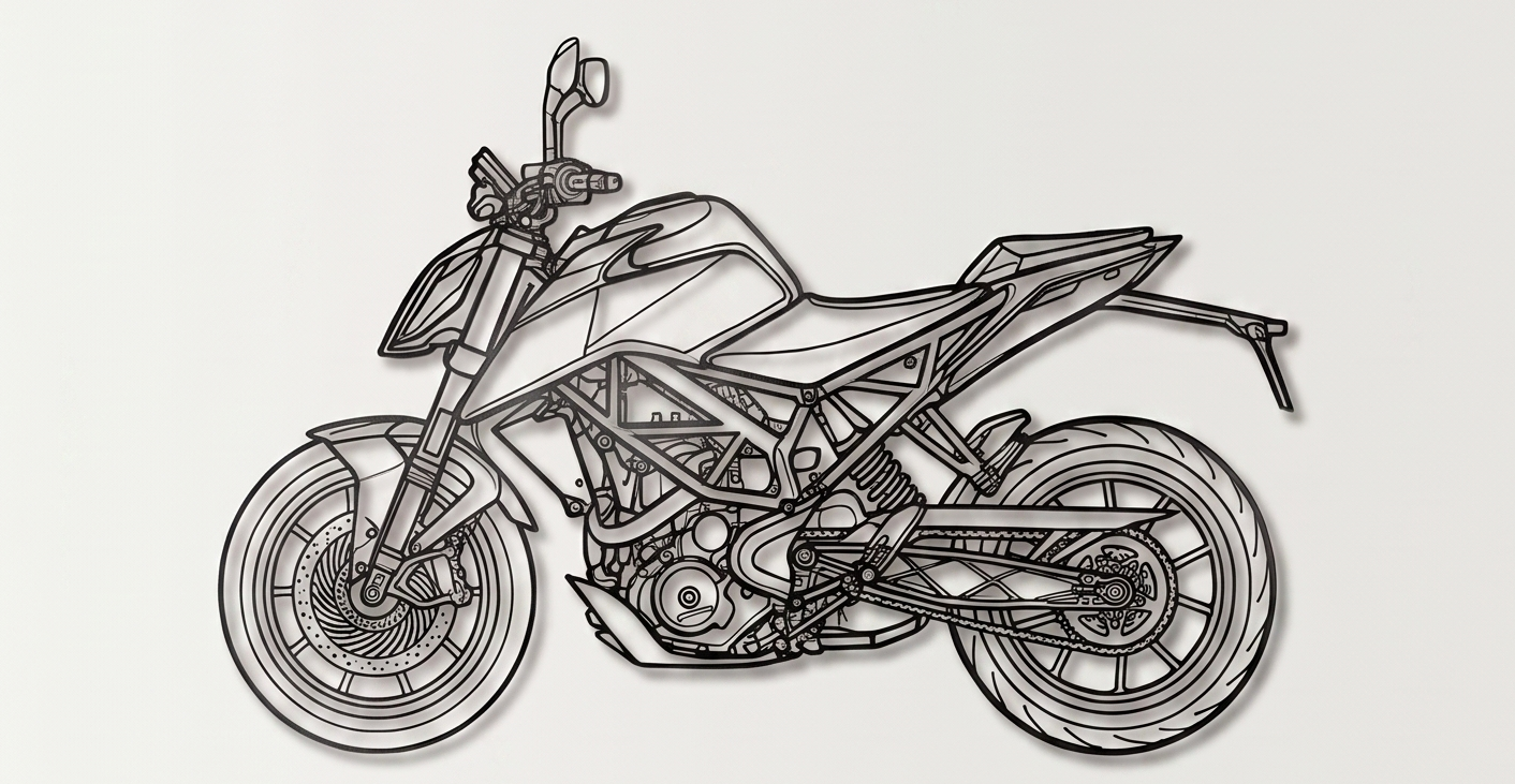 KTM Duke 390 SIDE VIEW