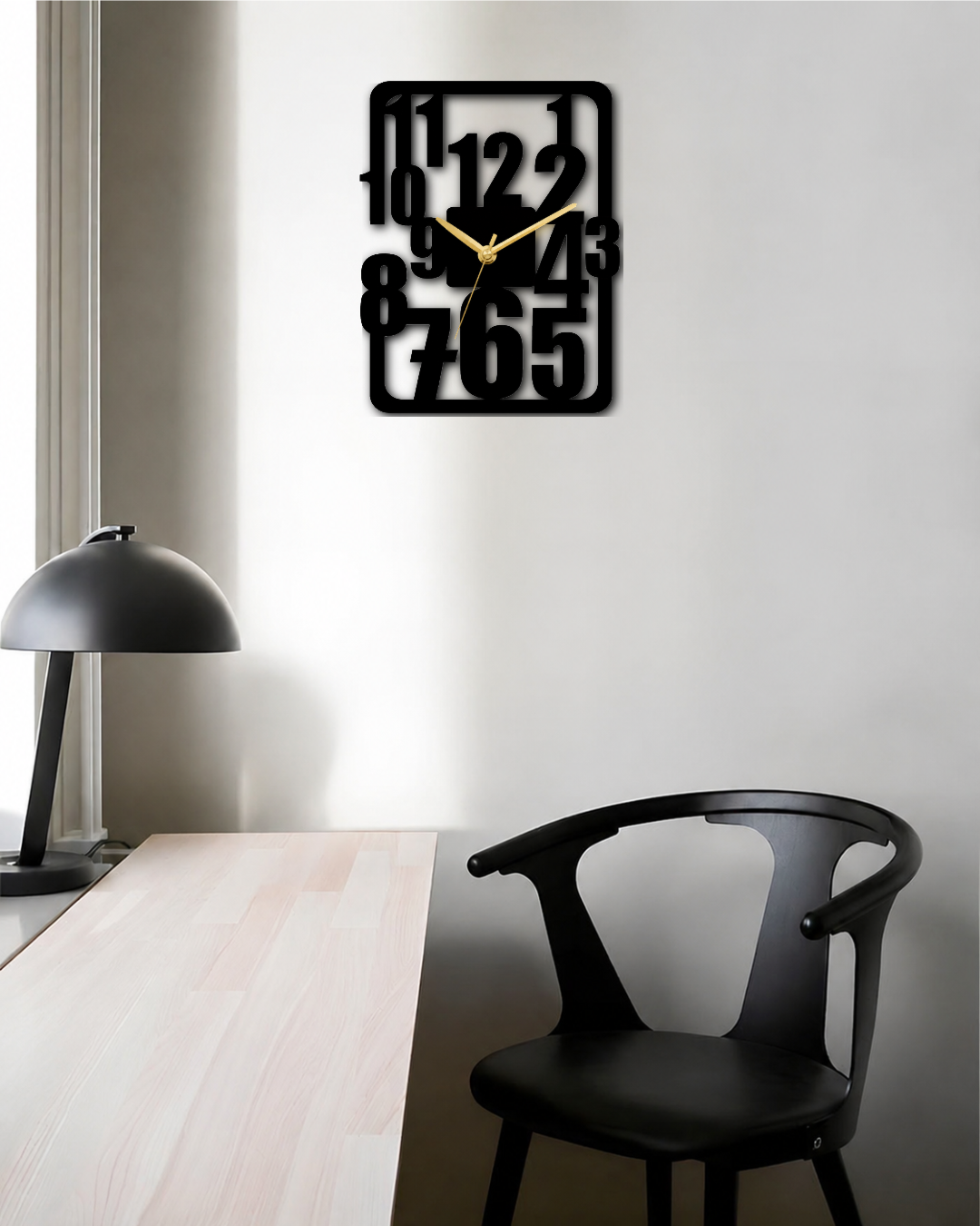 Modern Numeric Frame Wall Clock