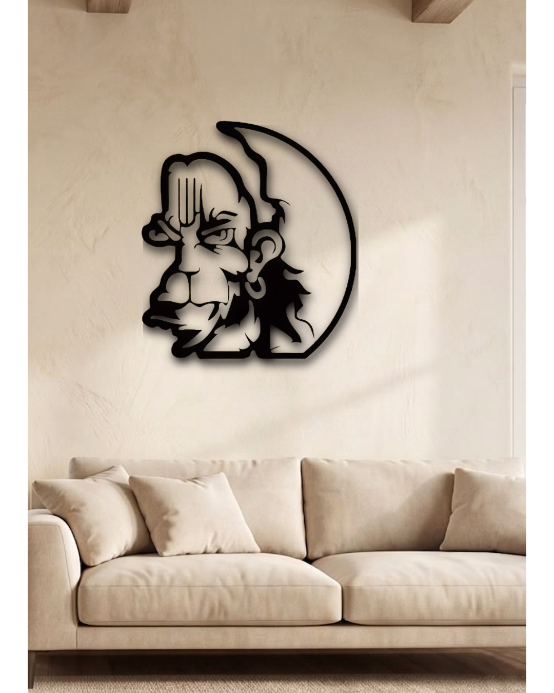 Divine Hanuman Aura Metal Wall Art