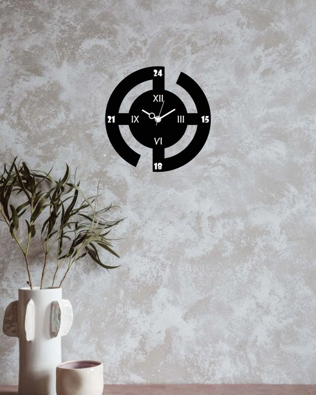 Metro Circle Metal Wall Clock