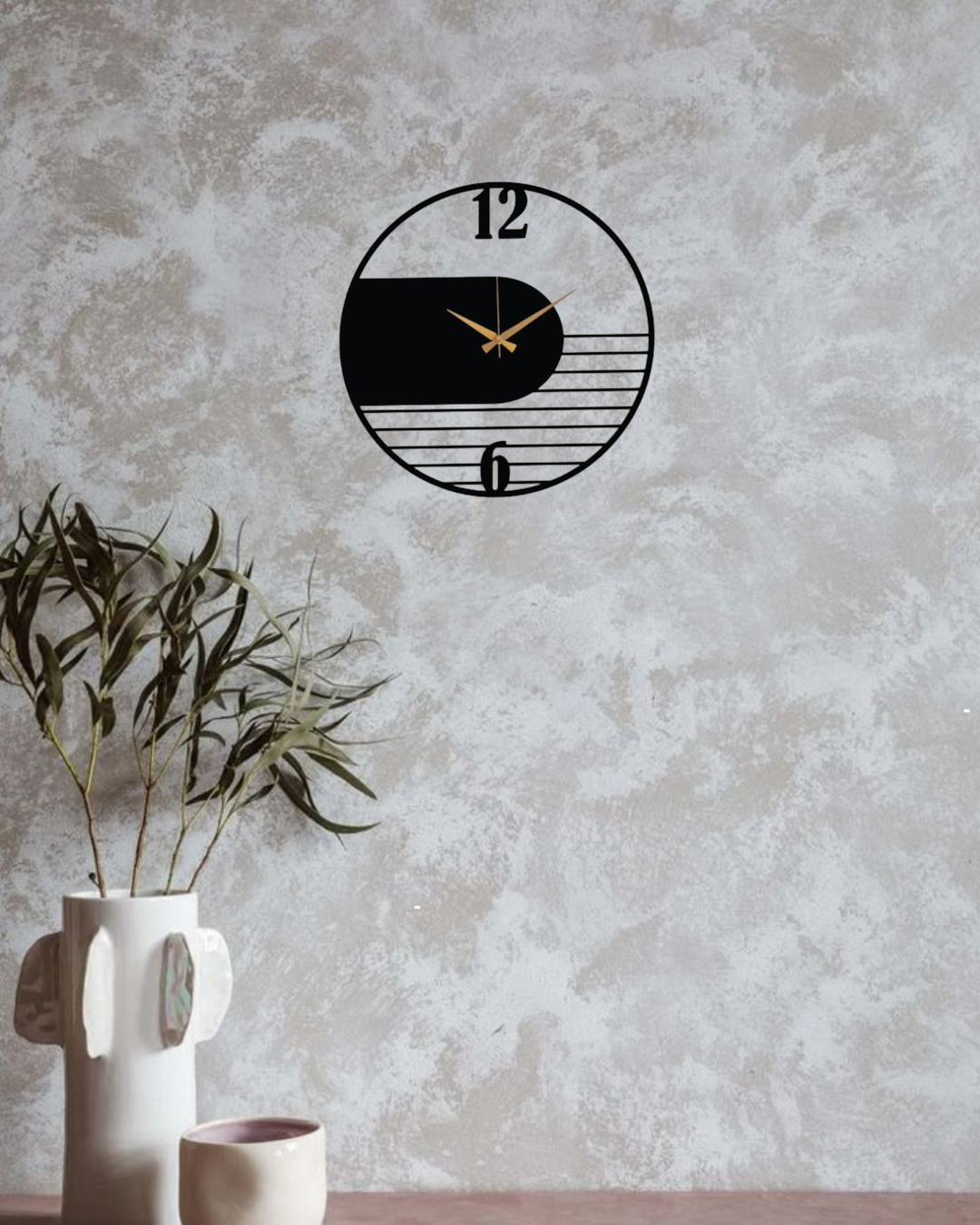 Sunset Line Metal Wall Clock