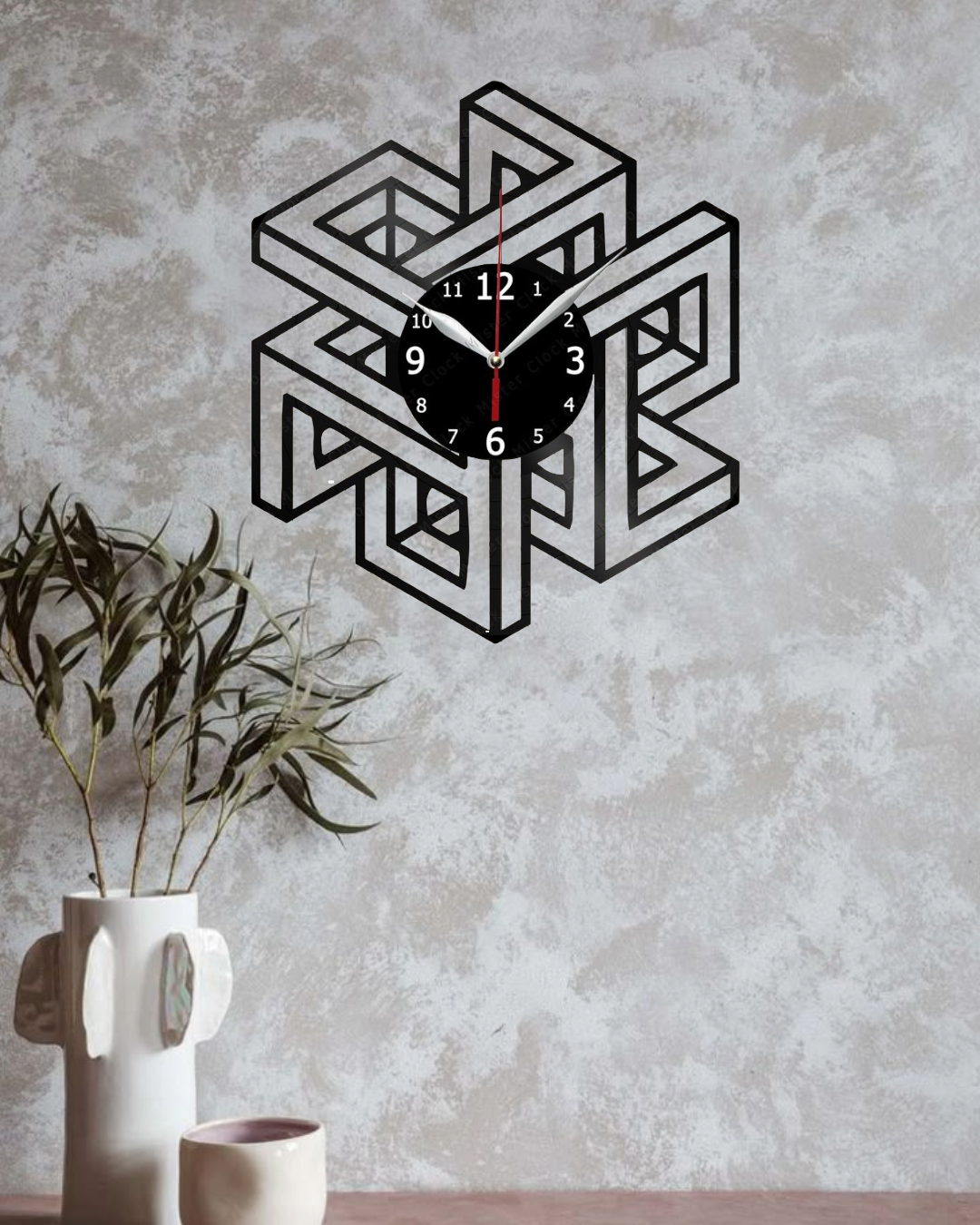 Infinity Frame 3D Metal Wall Clock