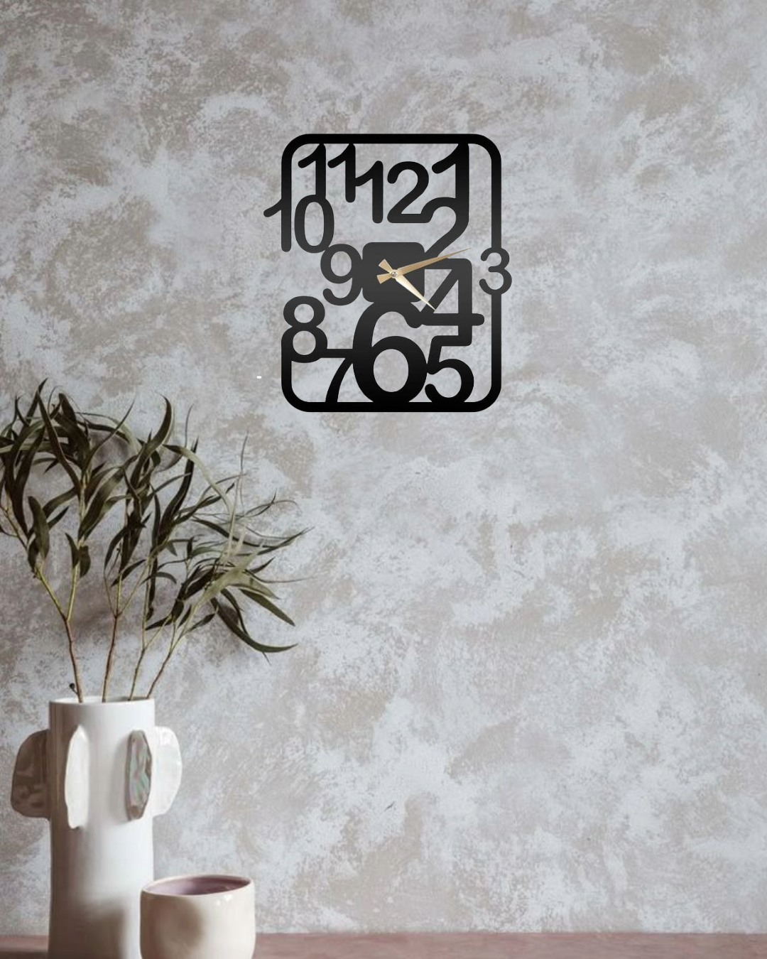 NumberFlow Square Metal Wall Clock