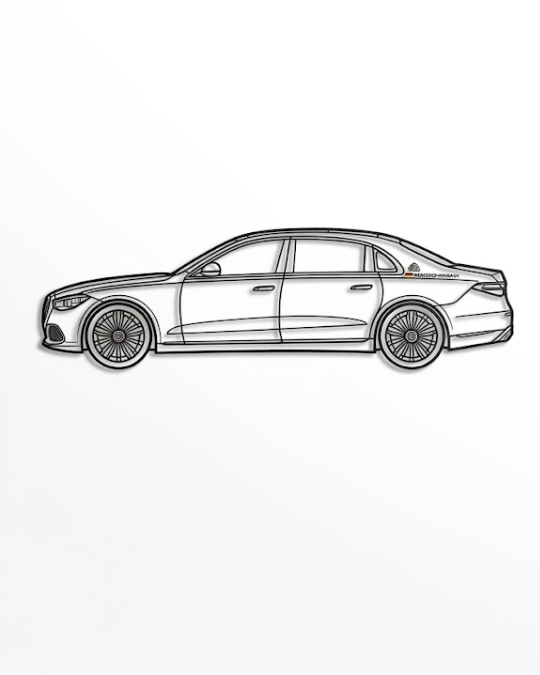 Mercedes S-Class Maybach 2021 → Z223 Gen side view
