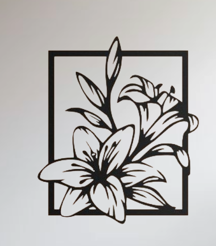 Lily Flower Metal Wall Art